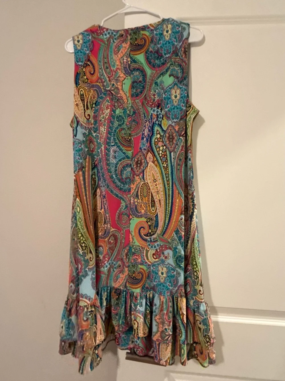 Tommy Hilfiger Multicolor Paisley Shift Dress - Blue, Pink, Green, Yellow - Picture 8 of 8